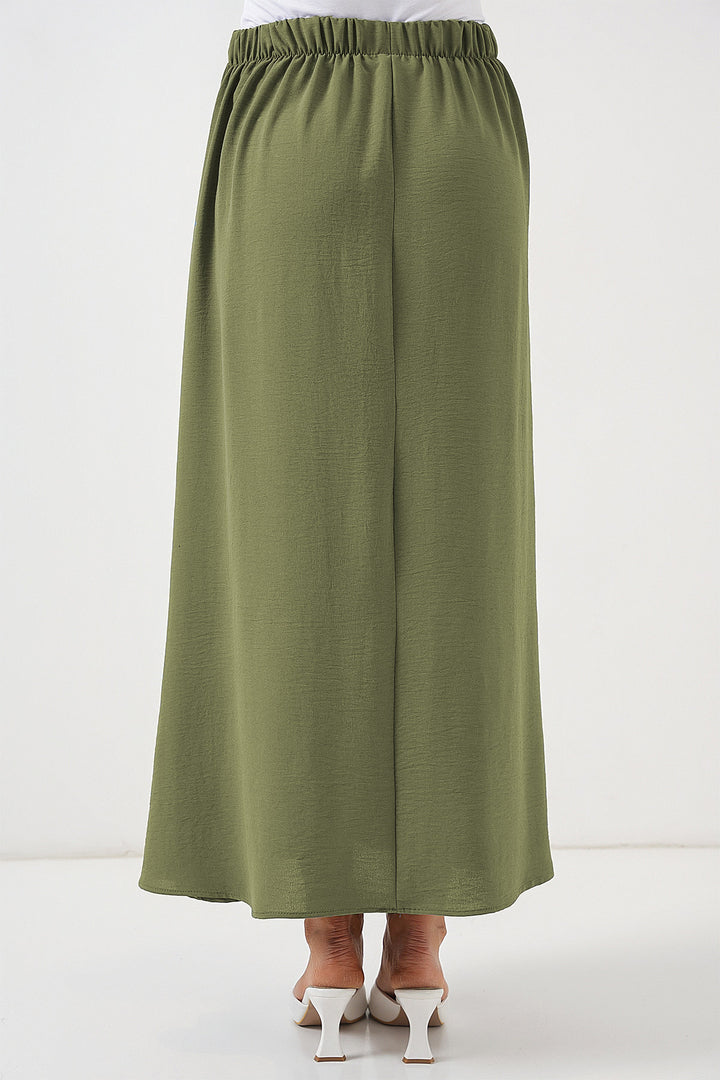 BGD Women Woman Long A-line Skirt 8050 - Khaki - Islington