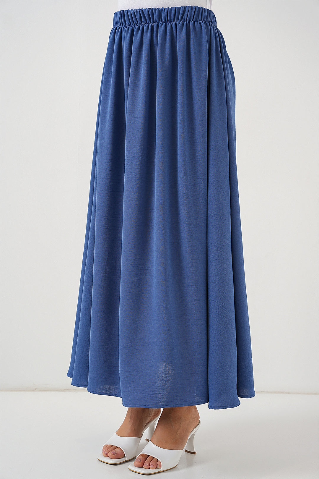 BGD Women Woman Long A-line Skirt 8050 - Indigo - Apopka