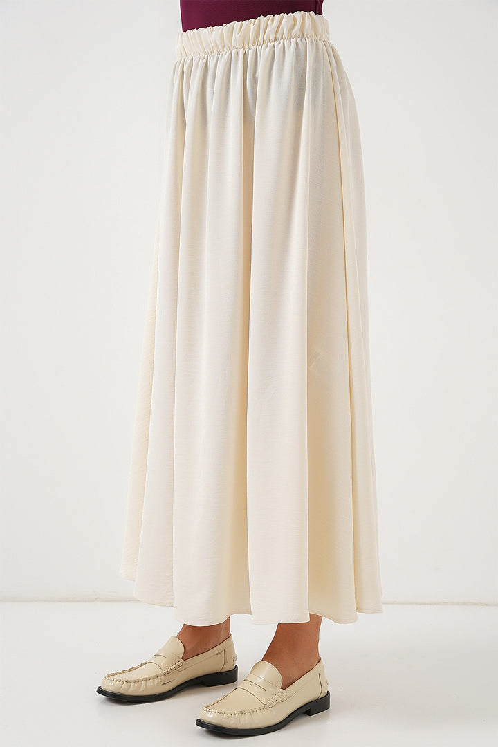 BGD Women Woman Long A-line Skirt 8050 - Cream - Allen