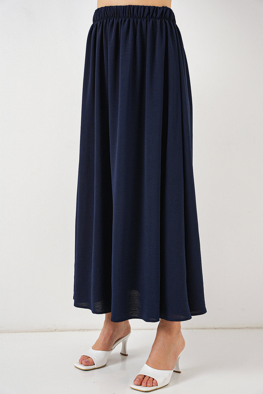 BGD Women Woman Long A-line Skirt 8050 - Navy Blue - Năvodari