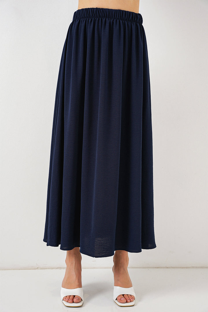 BGD Women Woman Long A-line Skirt 8050 - Navy Blue - Năvodari
