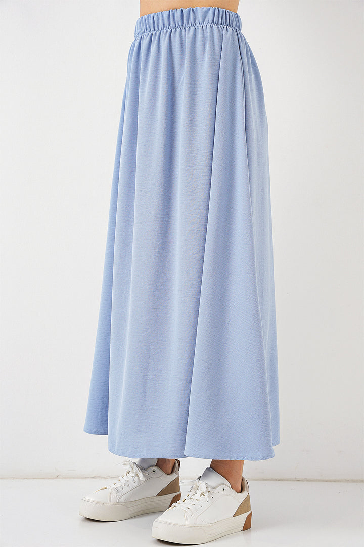 BGD Women Woman Long A-line Skirt 8050 - Blue - Clarington