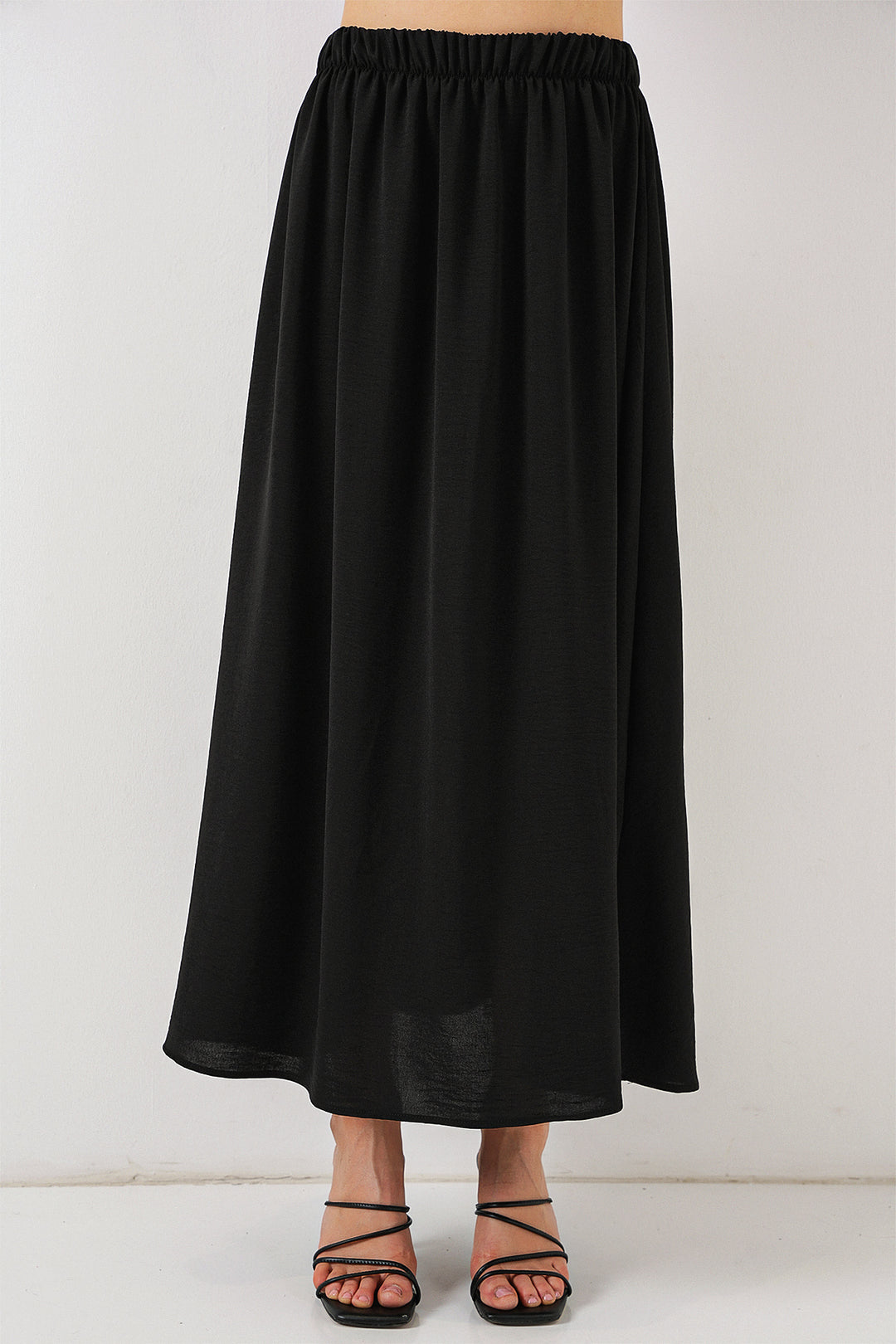 BGD Women Woman Long A-line Skirt 8050 - Black - Arden-Arcade