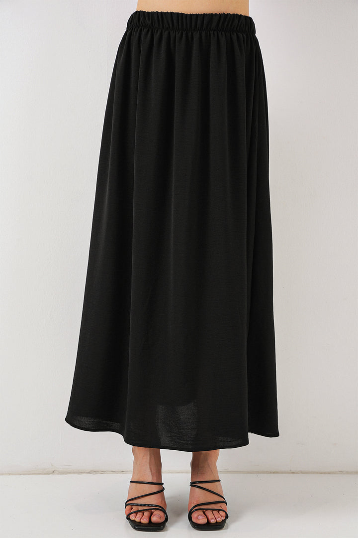 BGD Women Woman Long A-line Skirt 8050 - Black - Arden-Arcade