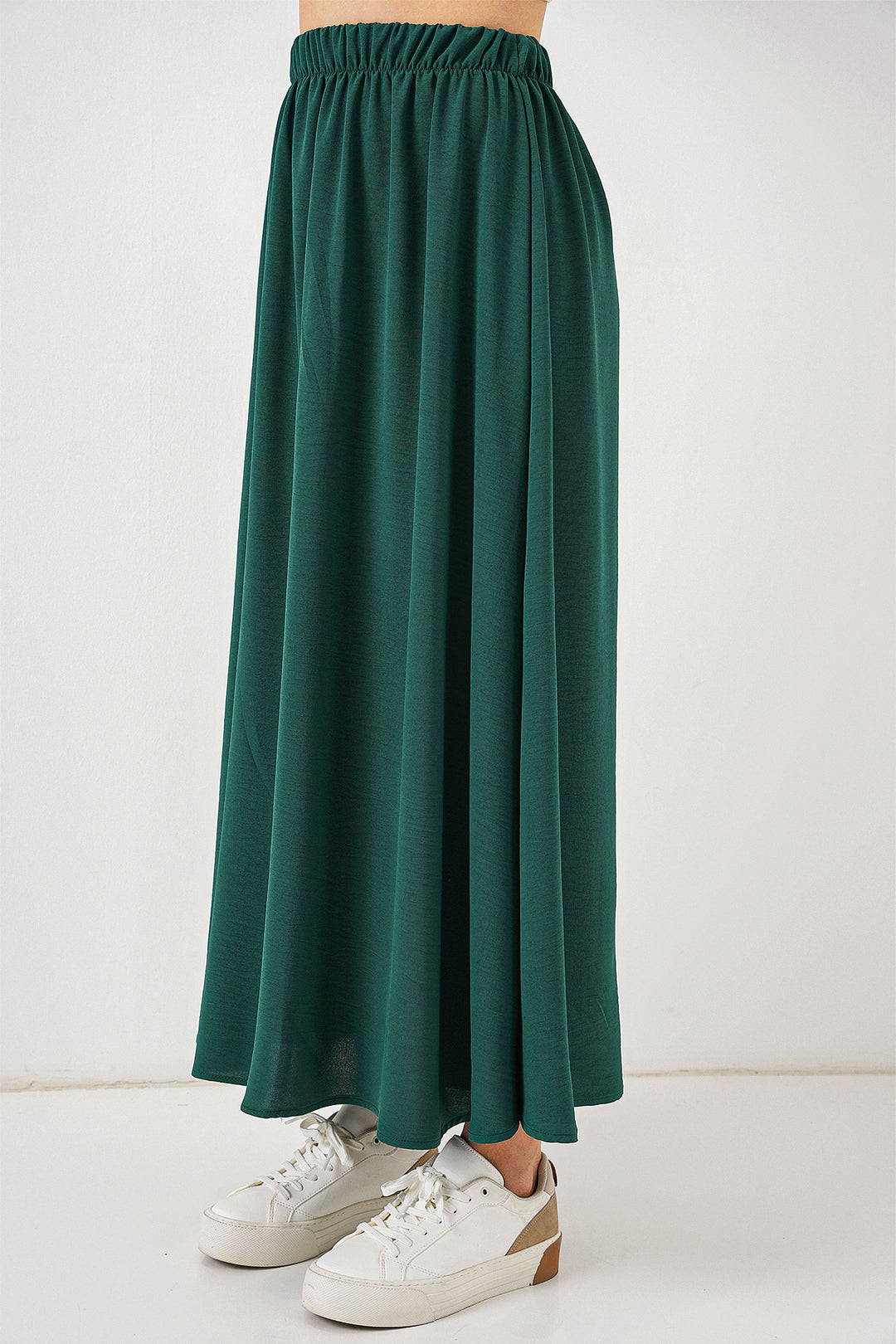 BGD Women Woman Long A-line Skirt 8050 - Emerald Green - El Mirage