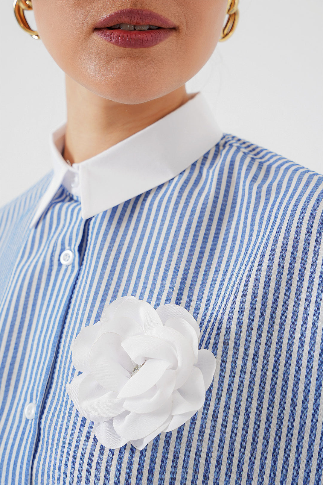 BGD Women Woman Long Striped Shirt 5962 - Blue - Alcalá de Henares