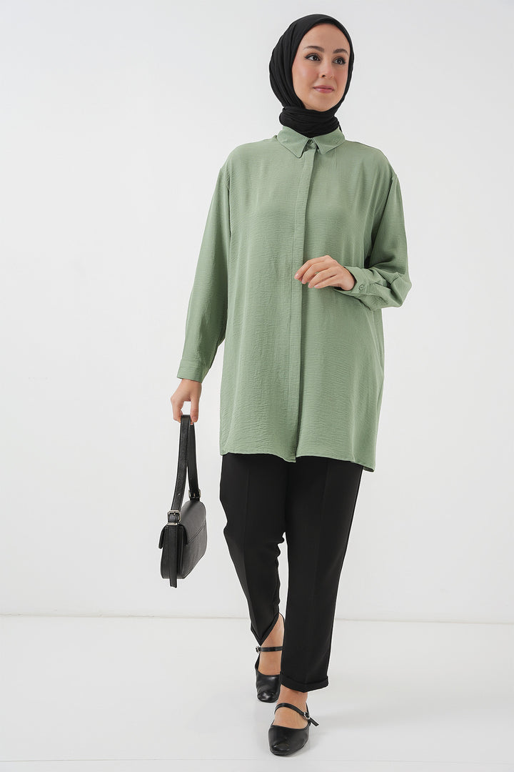 BGD Women Woman Long Shirt Tunic 5945 - Çağla - Muskogee