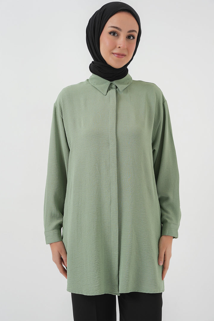 BGD Women Woman Long Shirt Tunic 5945 - Çağla - Muskogee