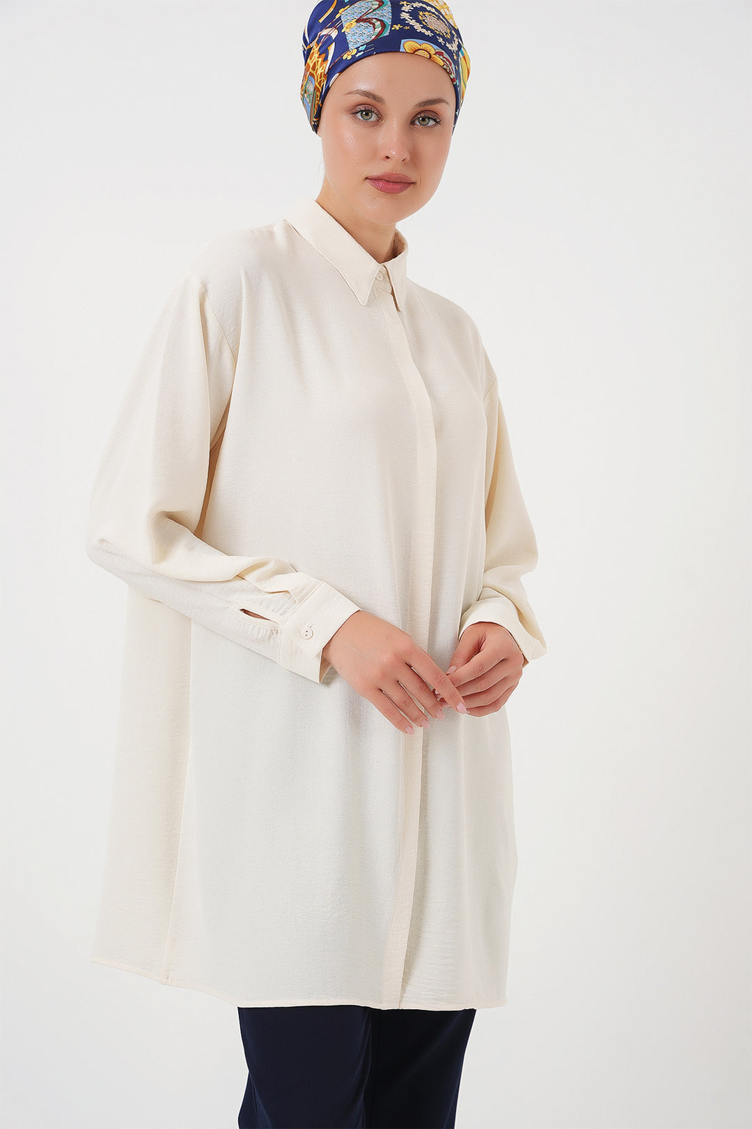 BGD Women Woman Long Shirt Tunic 5945 - Ecru - Sanlúcar de Barrameda
