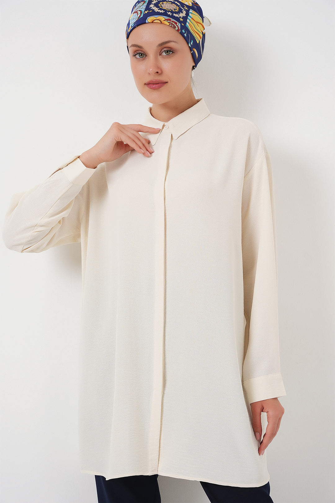 BGD Women Woman Long Shirt Tunic 5945 - Ecru - Sanlúcar de Barrameda