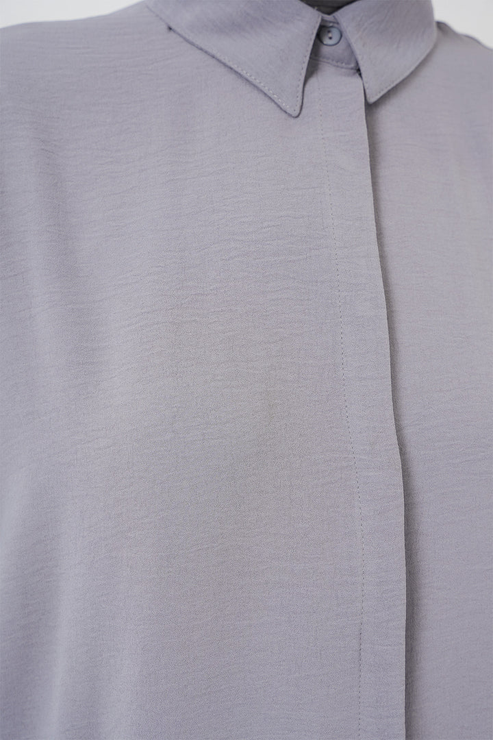 BGD Women Woman Long Shirt Tunic 5945 - Gray - Aveiro