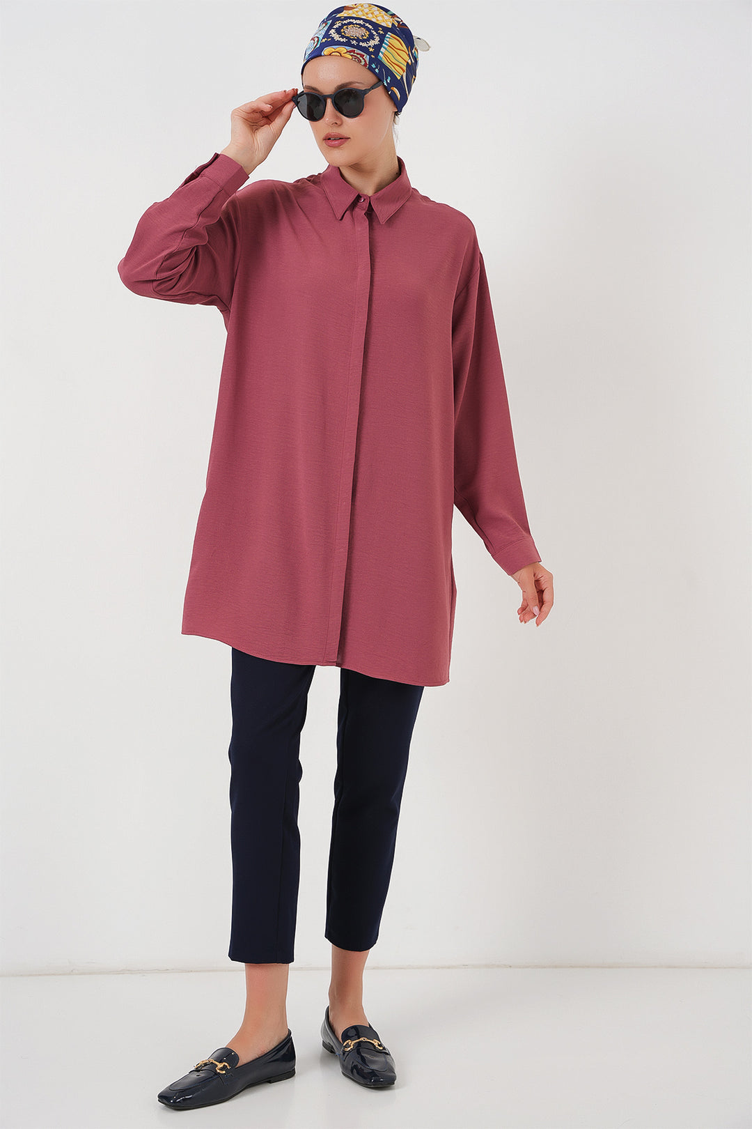BGD Women Woman Long Shirt Tunic 5945 - Rose Dry - Wesley Chapel