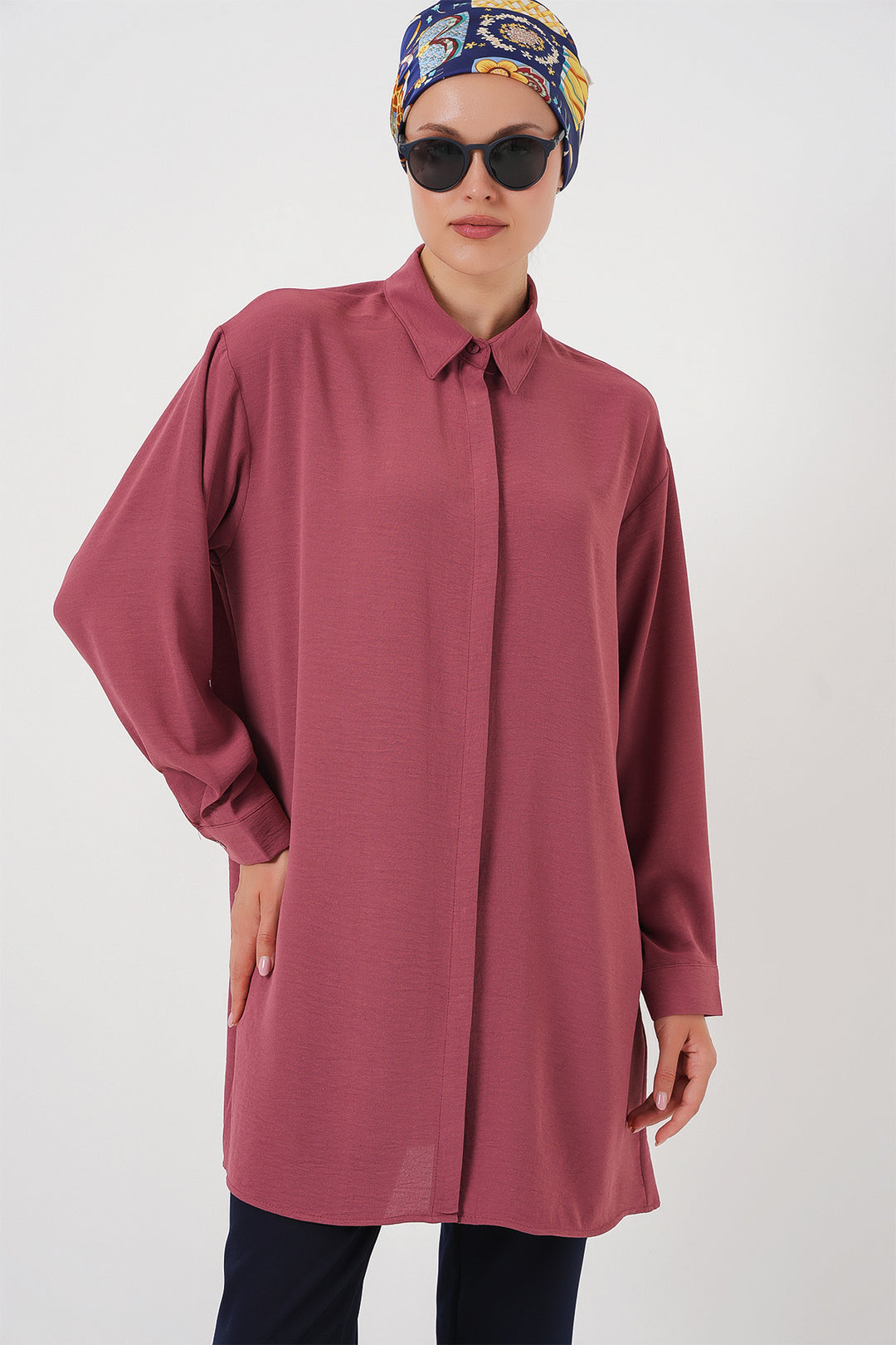 BGD Women Woman Long Shirt Tunic 5945 - Rose Dry - Wesley Chapel