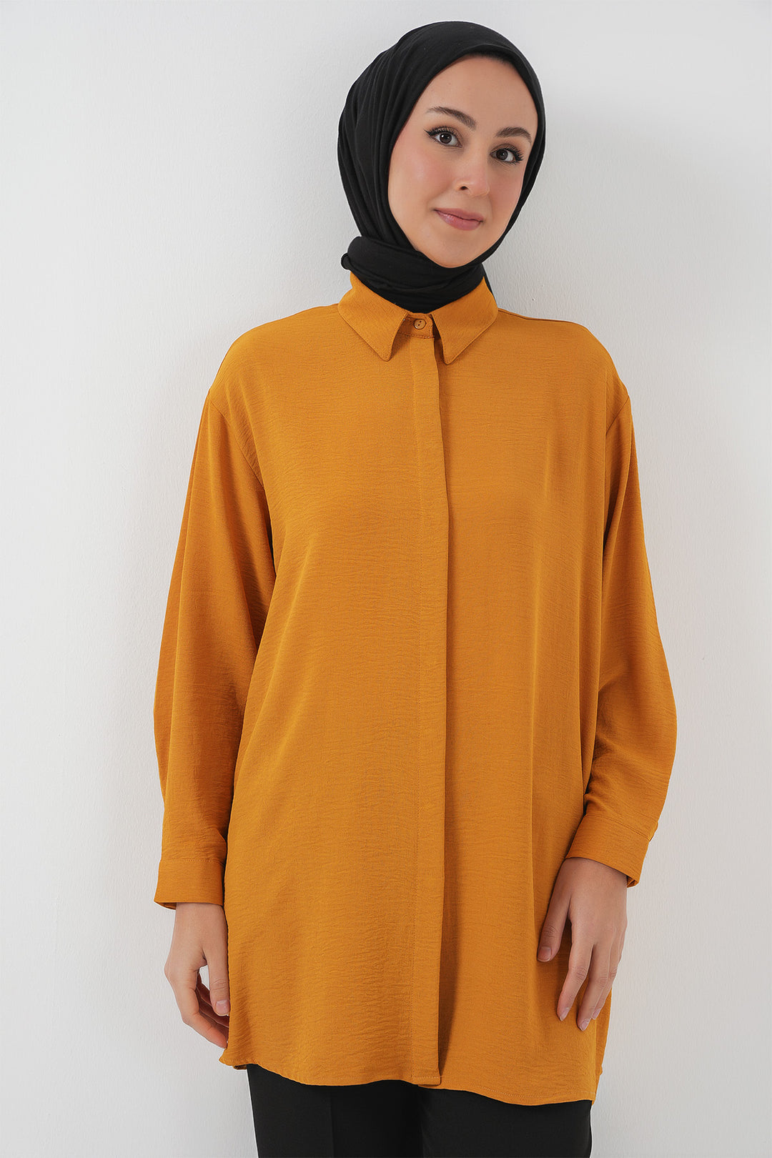 BGD Women Woman Long Shirt Tunic 5945 - Mustard - Tampa
