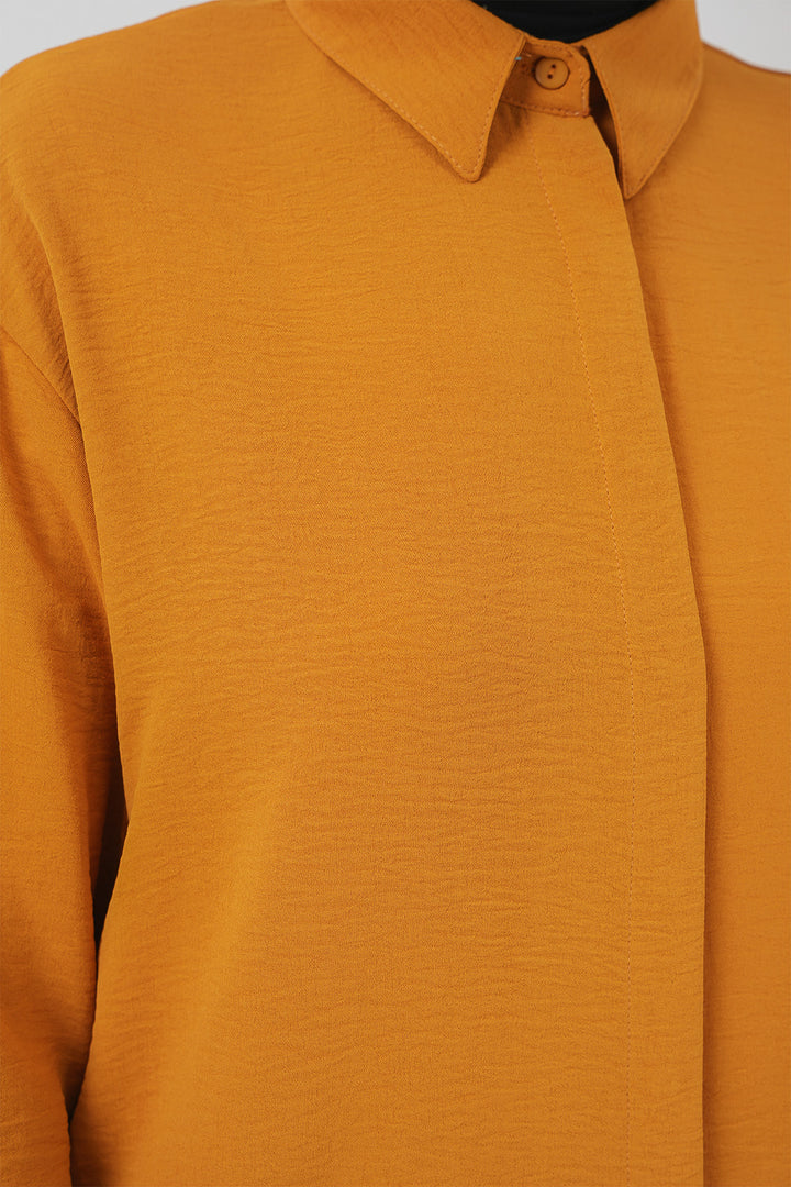 BGD Women Woman Long Shirt Tunic 5945 - Mustard - Tampa