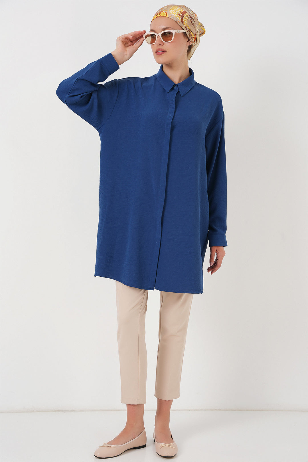 BGD Women Woman Long Shirt Tunic 5945 - Indigo - Vincennes