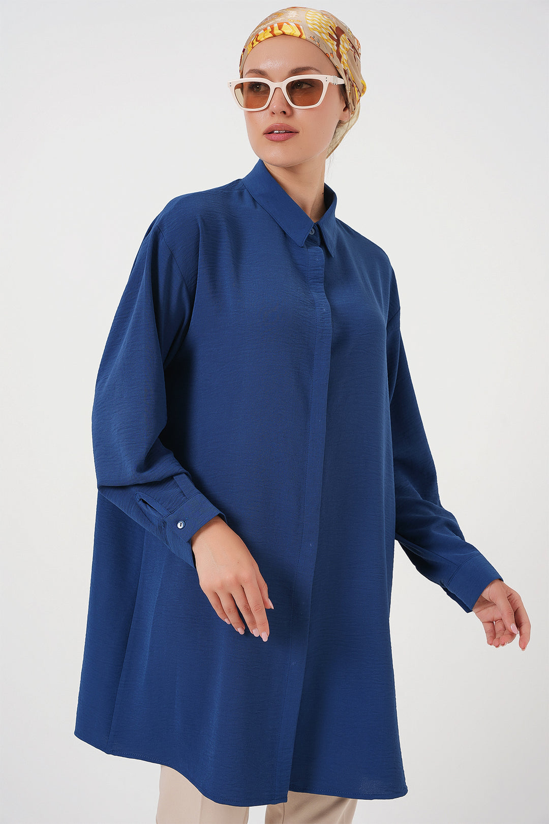 BGD Women Woman Long Shirt Tunic 5945 - Indigo - Vincennes