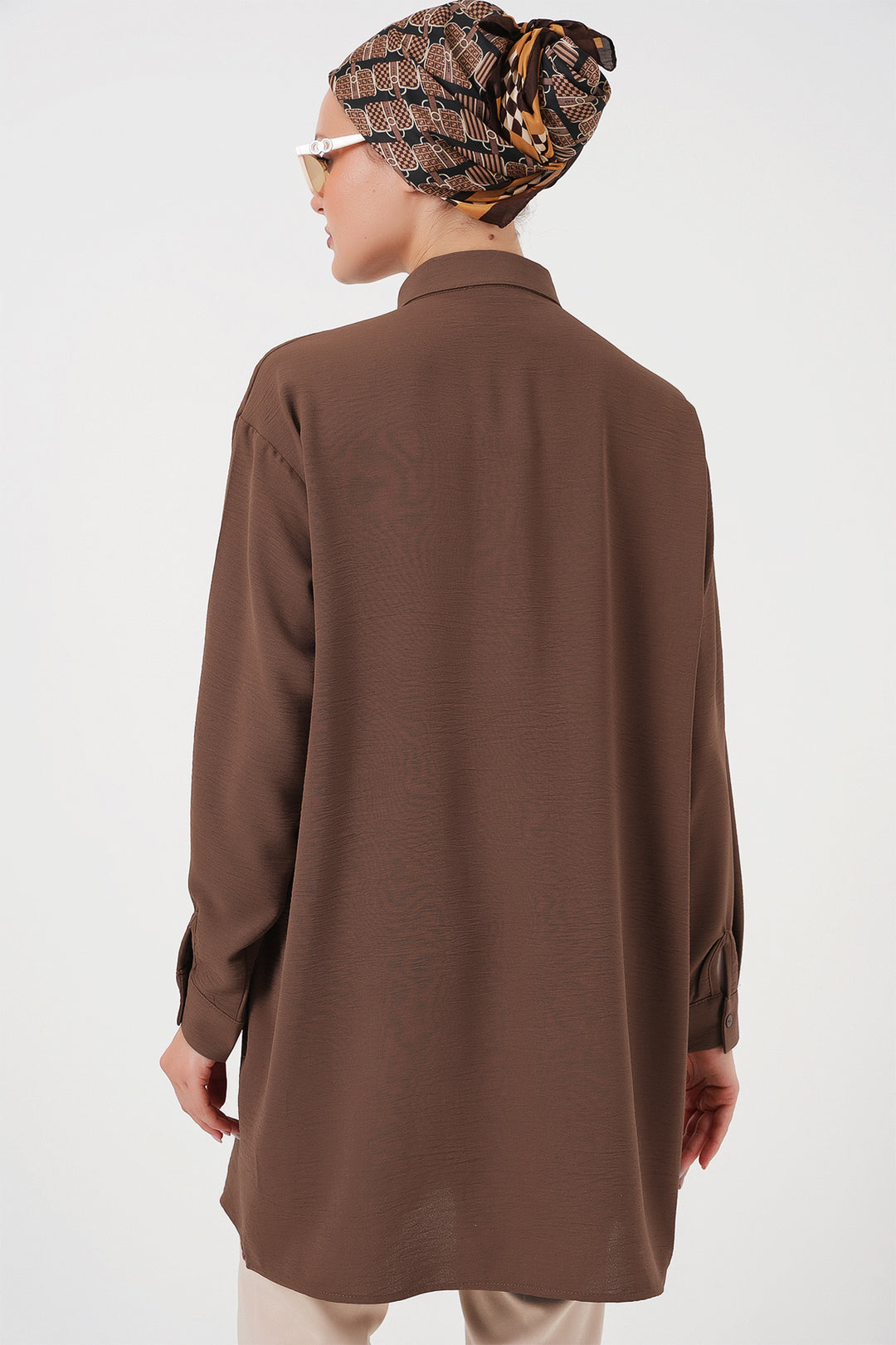 BGD Women Woman Long Shirt Tunic 5945 - Brown - Maisons-Alfort