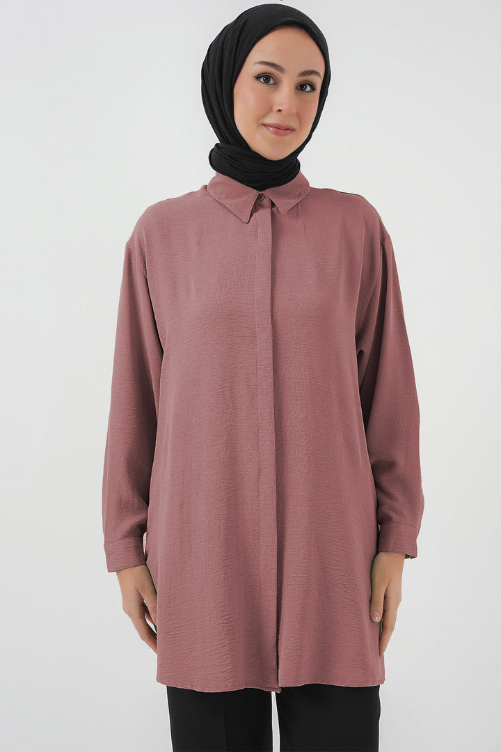BGD Women Woman Long Shirt Tunic 5945 - Powder - Altamira
