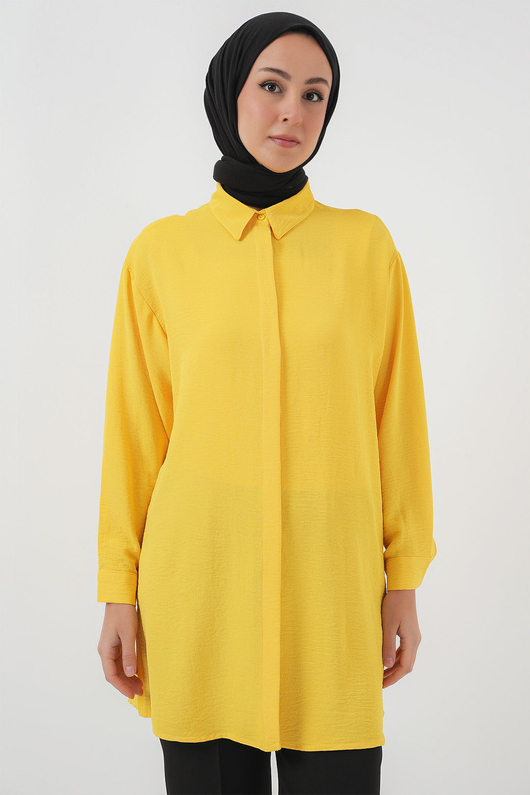 BGD Women Woman Long Shirt Tunic 5945 - Yellow - Iowa City