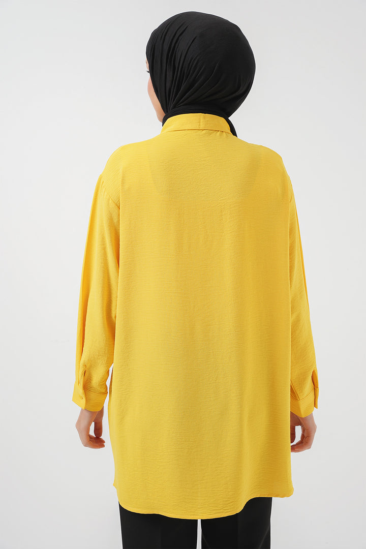 BGD Women Woman Long Shirt Tunic 5945 - Yellow - Iowa City
