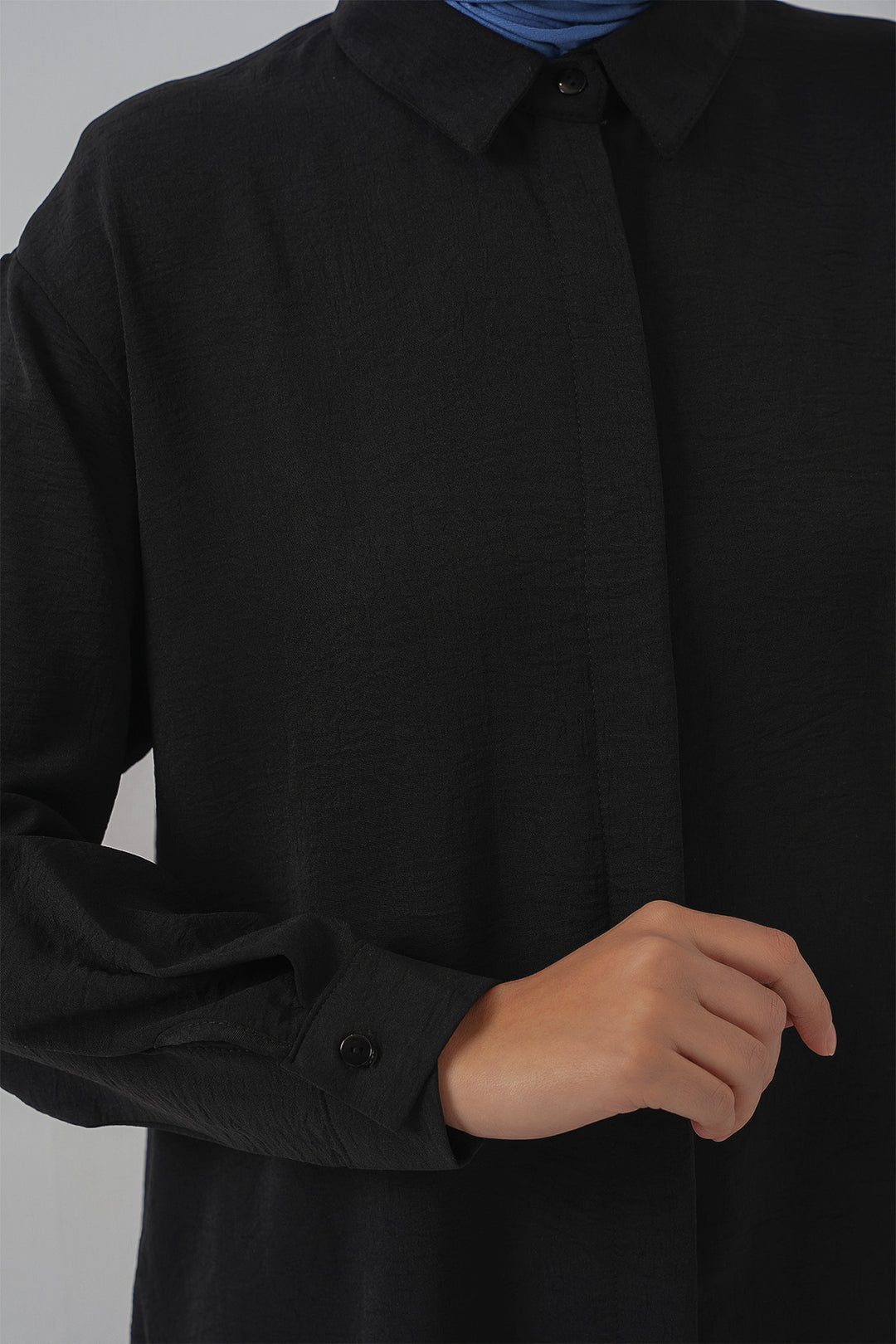BGD Women Woman Long Shirt Tunic 5945 - Black - La Independencia