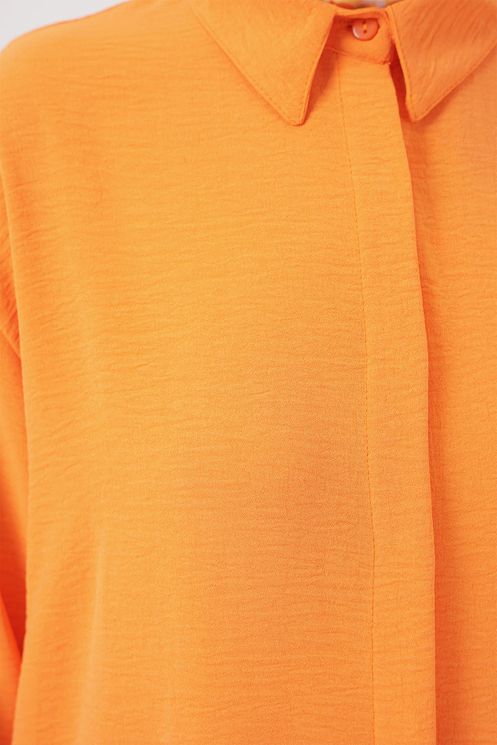 BGD Women Woman Long Shirt Tunic 5945 - Orange - Woerden