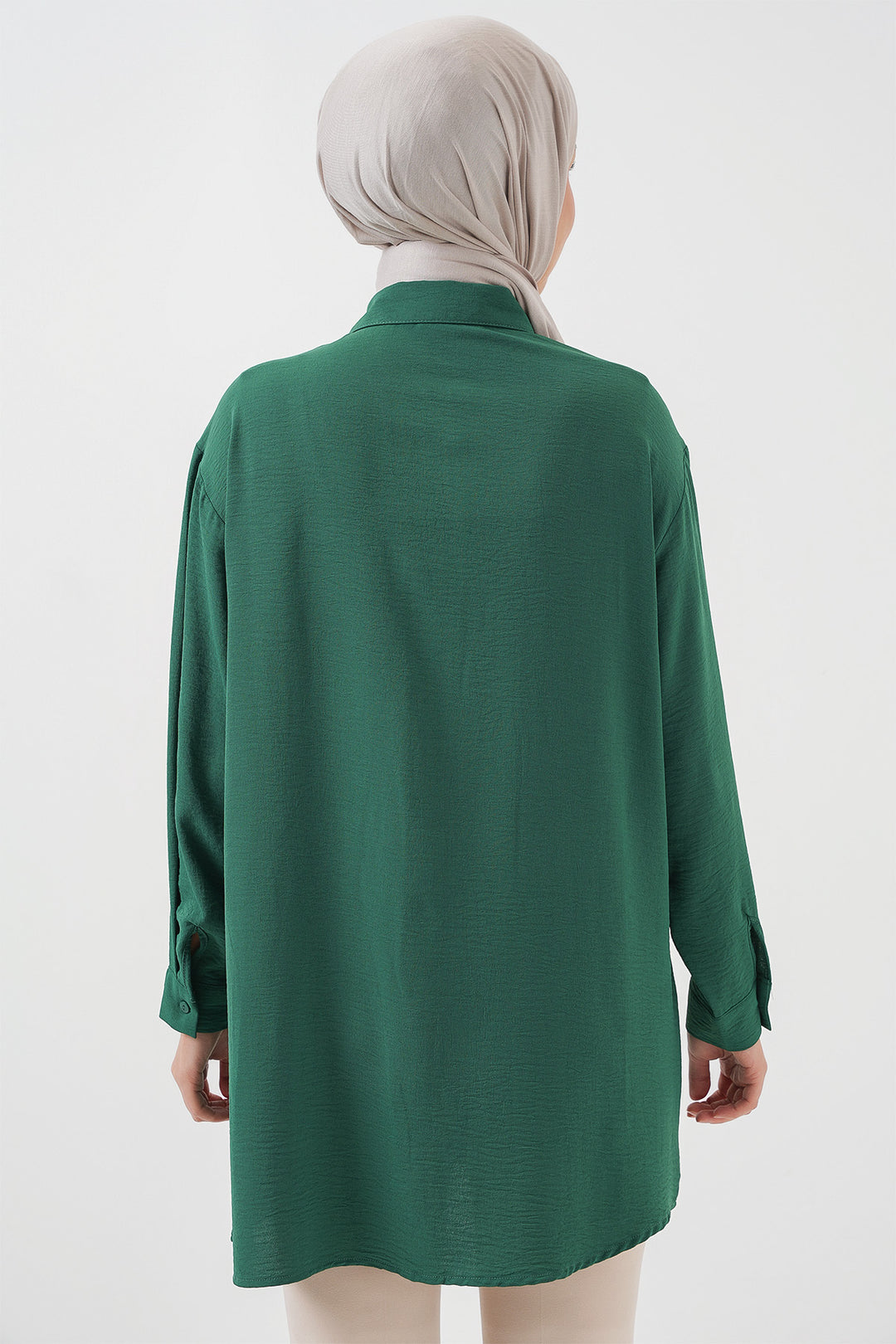 BGD Women Woman Long Shirt Tunic 5945 - Emerald Green - Pescara
