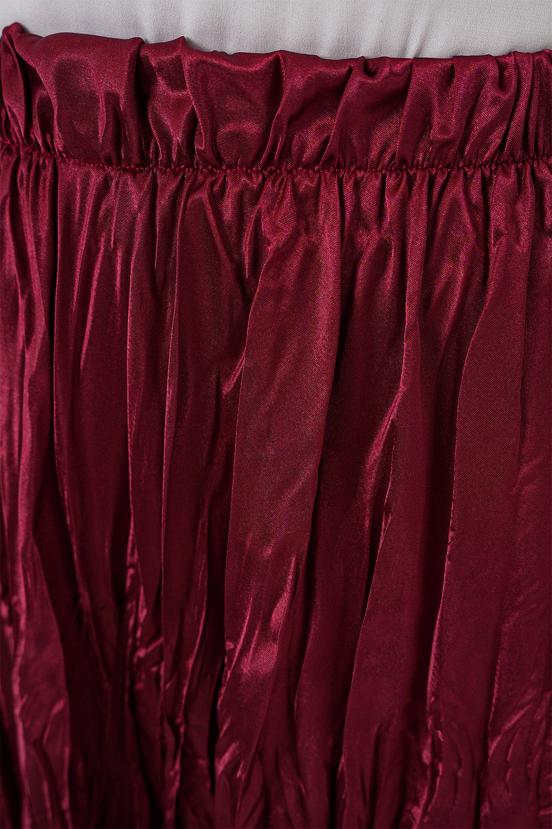 BGD Women Woman Long Wrinkled Skirt 8034 - Burgundy - Beavercreek