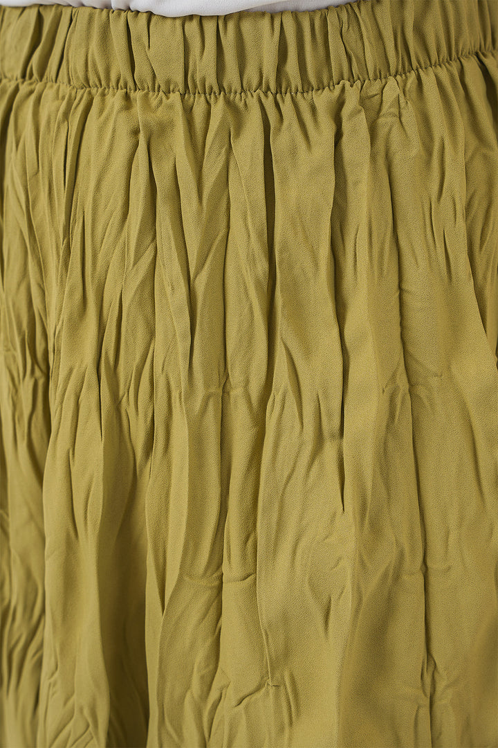 BGD Women Woman Long Wrinkled Skirt 8034 - Dark Green - Bronx