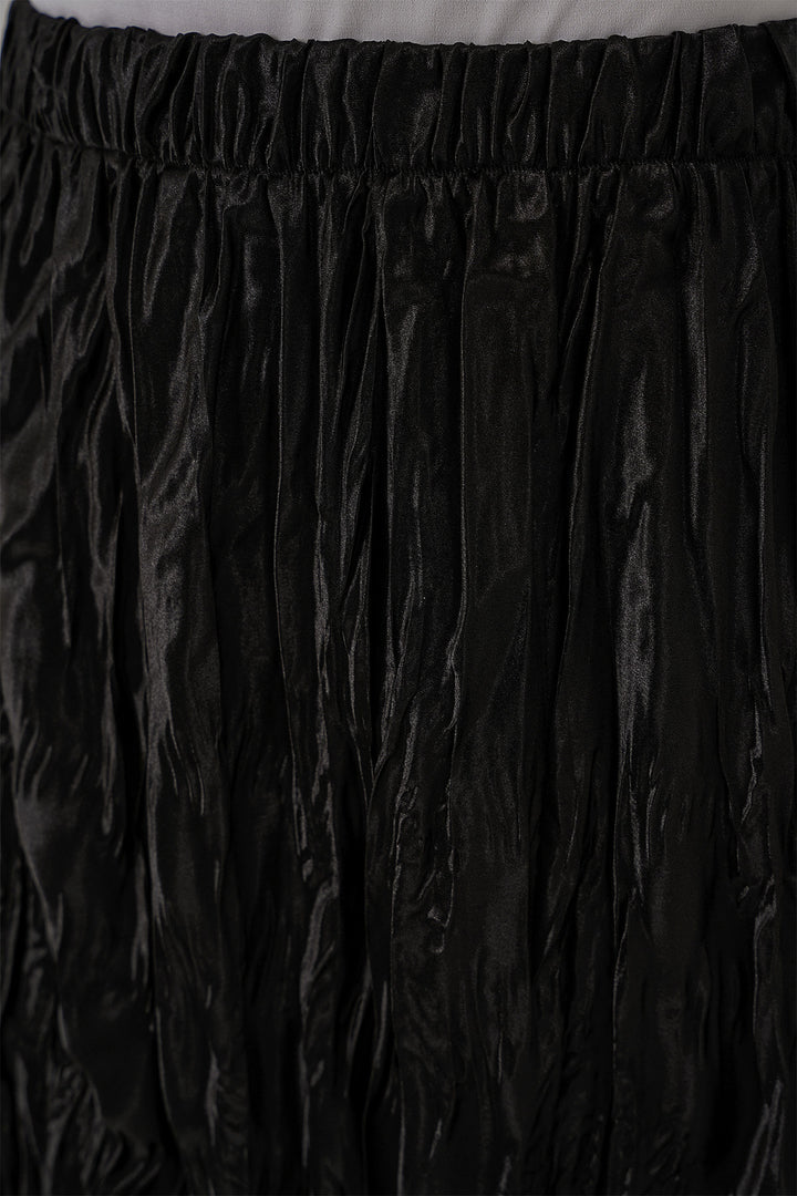 BGD Women Woman Long Wrinkled Skirt 8034 - Black - Acharnés