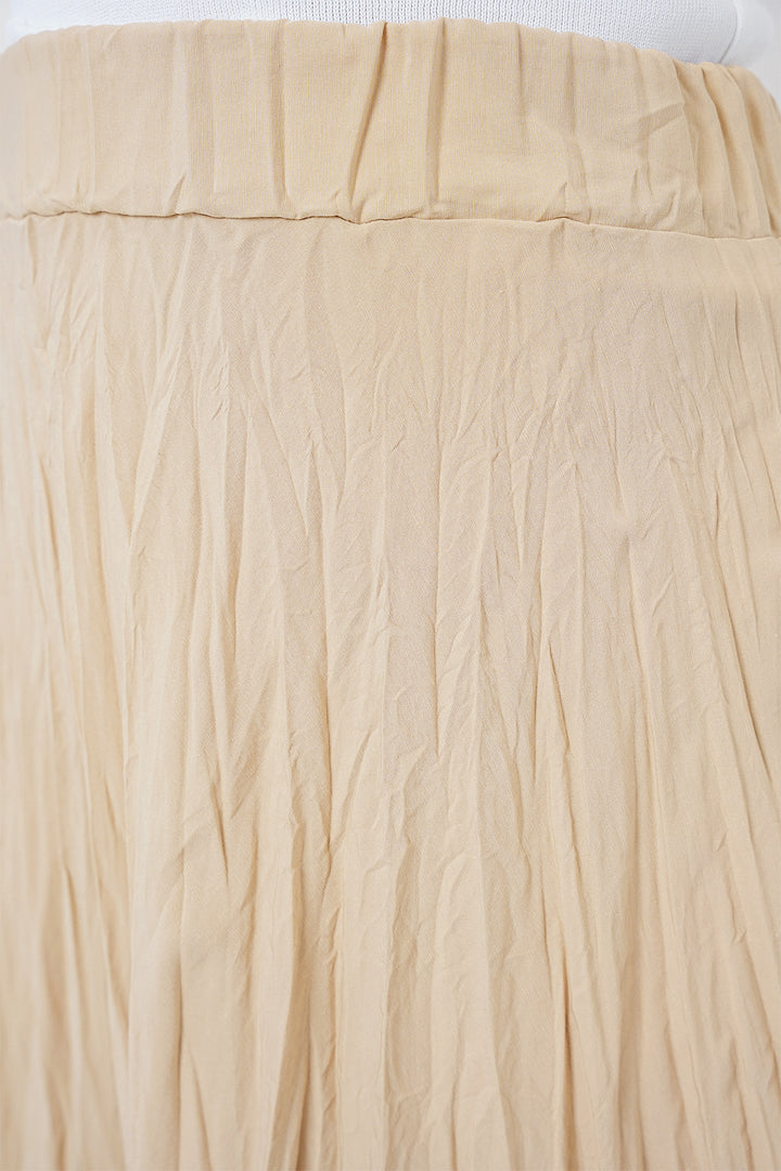 BGD Women Woman Long Wrinkled Skirt 8042 - Beige - Fontenay-sous-Bois