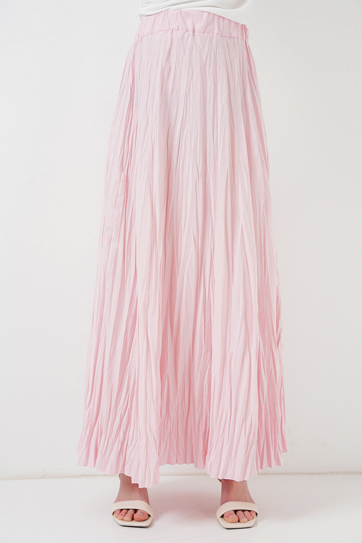 BGD Women Woman Long Wrinkled Skirt 8042 - Powder - Saint-Germain-en-Laye