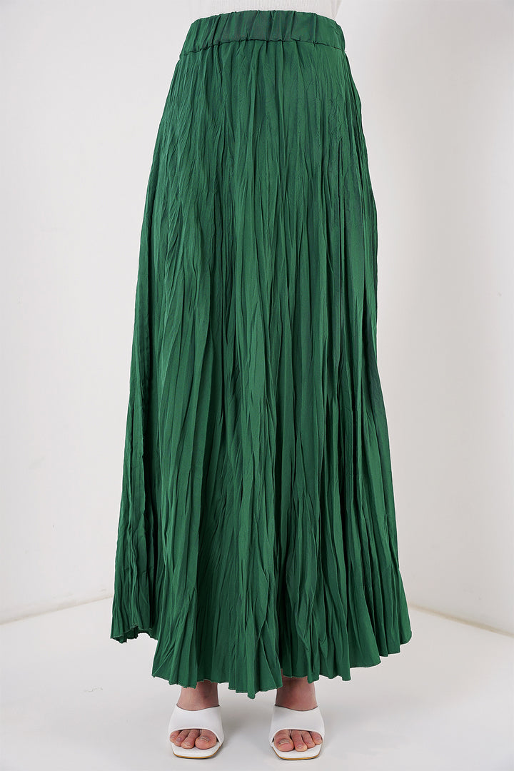 BGD Women Woman Long Wrinkled Skirt 8042 - Emerald Green - Florence
