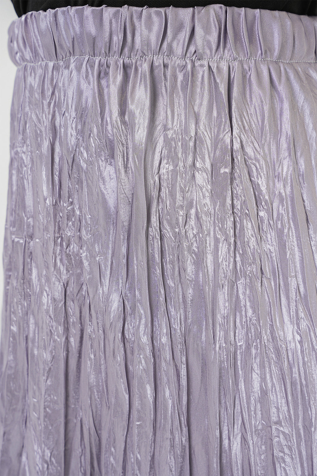BGD Women Woman Long Wrinkled Shiny Skirt 8034 - Gray - Okhtyrka