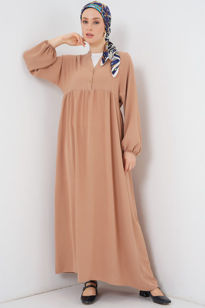 BGD Women Woman Long Hijab Dress 2525 - Biscuit - Boulder