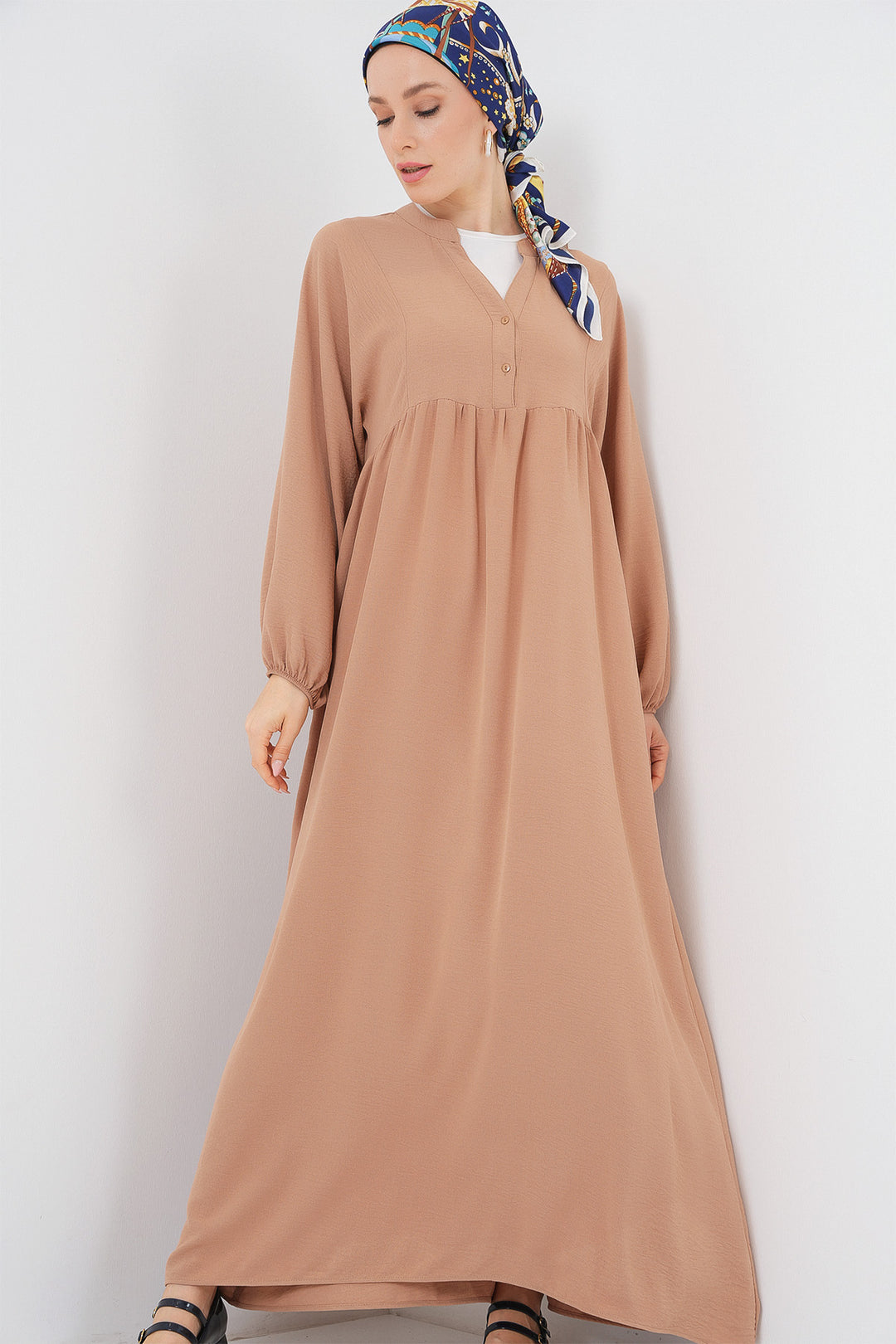 BGD Women Woman Long Hijab Dress 2525 - Biscuit - Boulder
