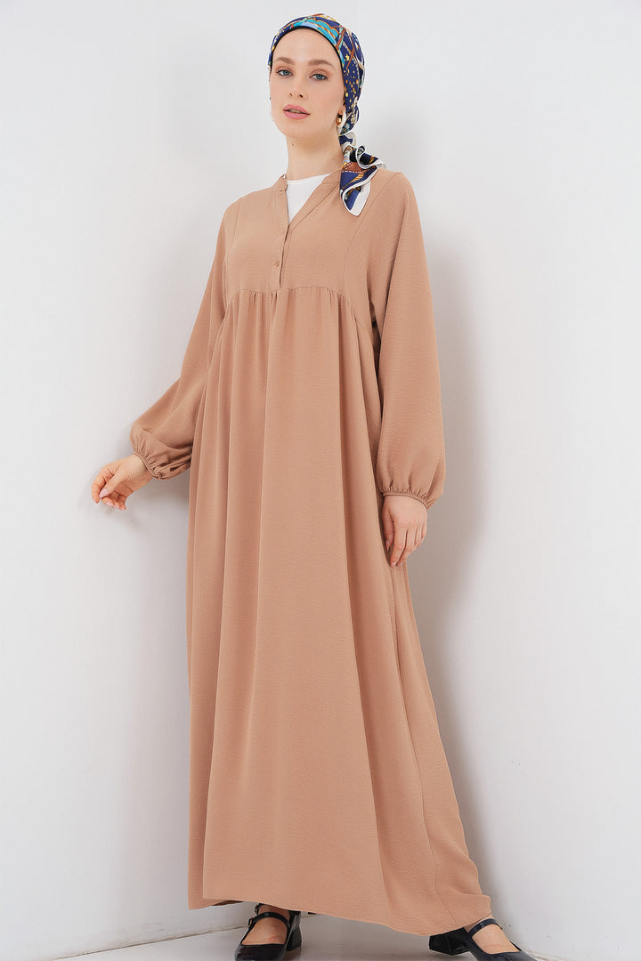 BGD Women Woman Long Hijab Dress 2525 - Biscuit - Boulder