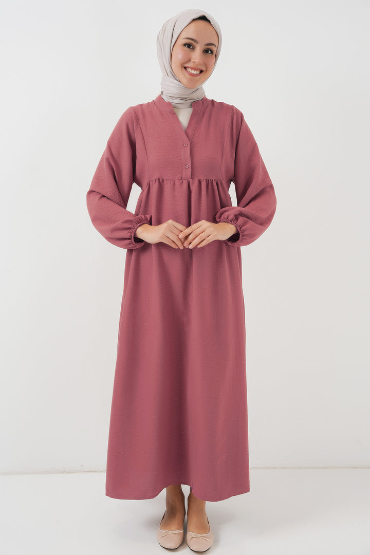 BGD Women Woman Long Hijab Dress 2525 - Rose Pink - Mount Pleasant