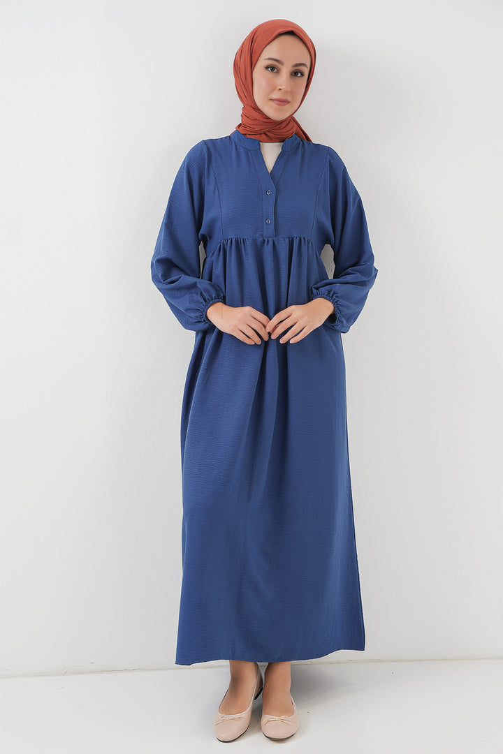 BGD Women Woman Long Hijab Dress 2525 - Indigo - Hagerstown