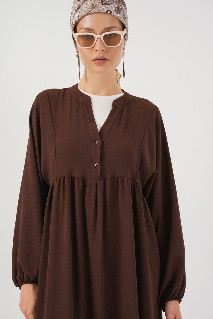 BGD Women Woman Long Hijab Dress 2525 - Brown - Belleville