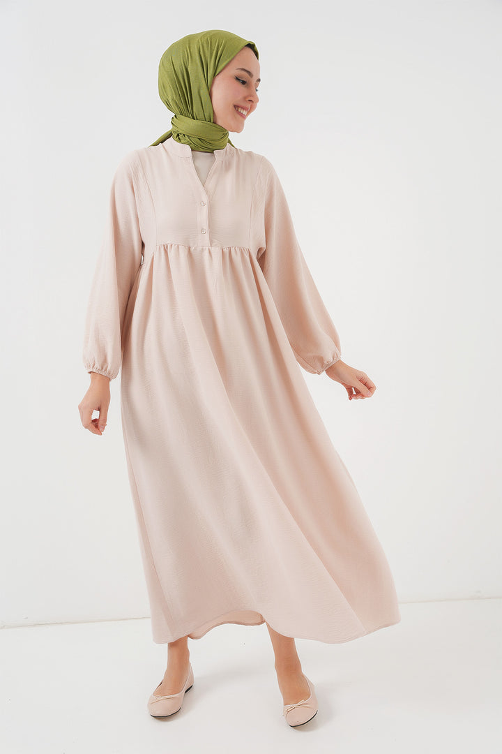 BGD Women Woman Long Hijab Dress 2525 - Cream - Fuenlabrada