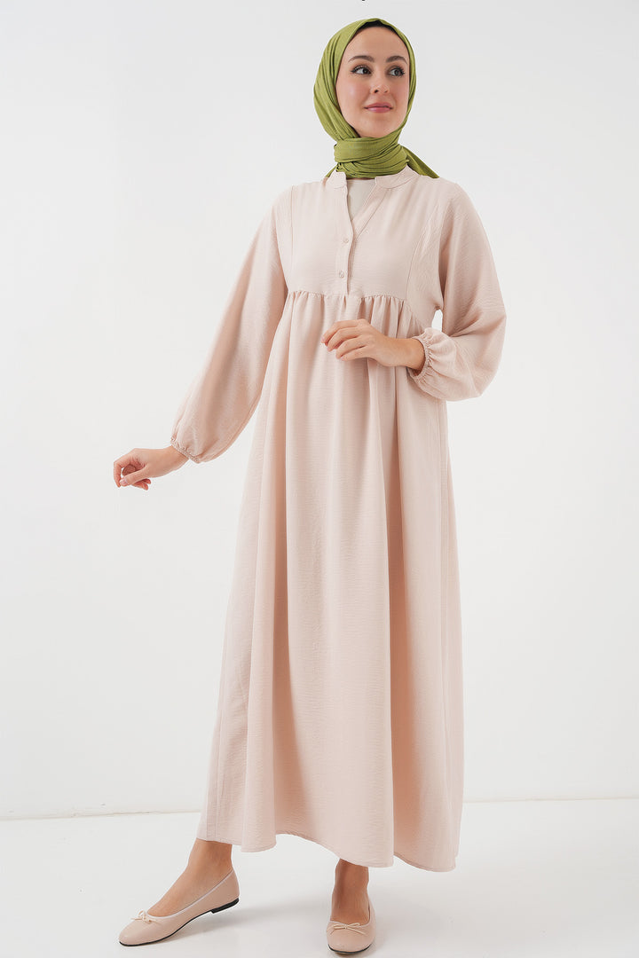 BGD Women Woman Long Hijab Dress 2525 - Cream - Fuenlabrada