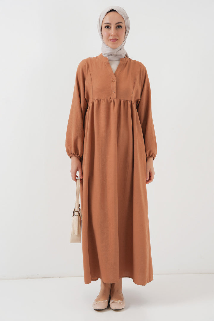 BGD Women Woman Long Hijab Dress 2525 - Brown - Antioch