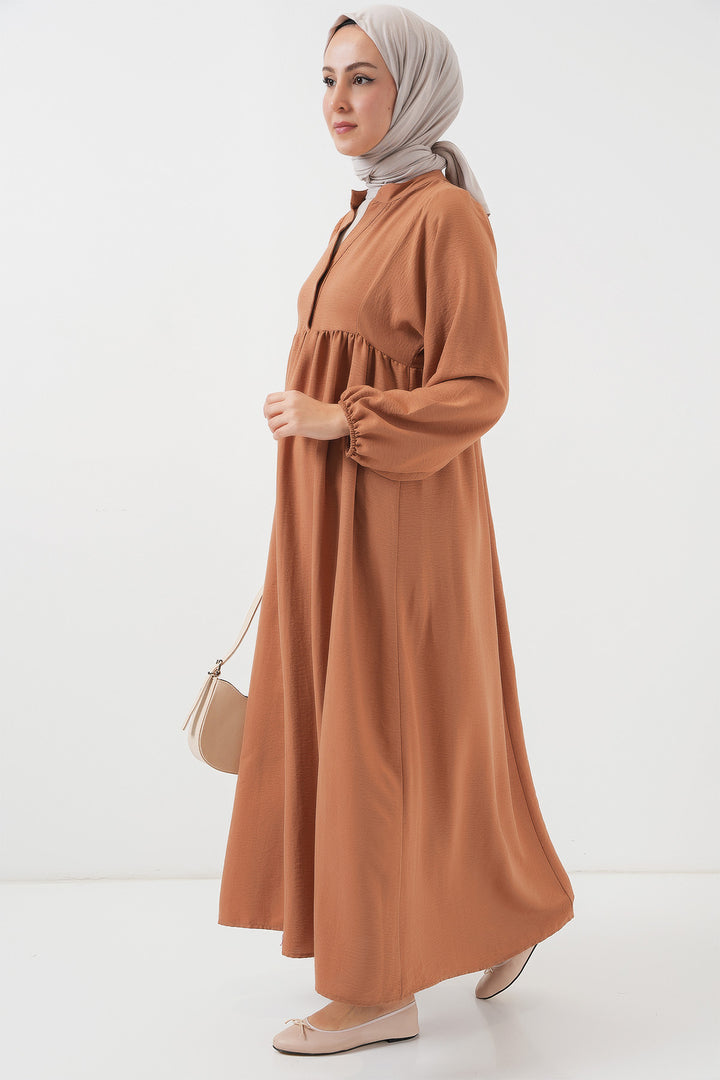BGD Women Woman Long Hijab Dress 2525 - Brown - Antioch