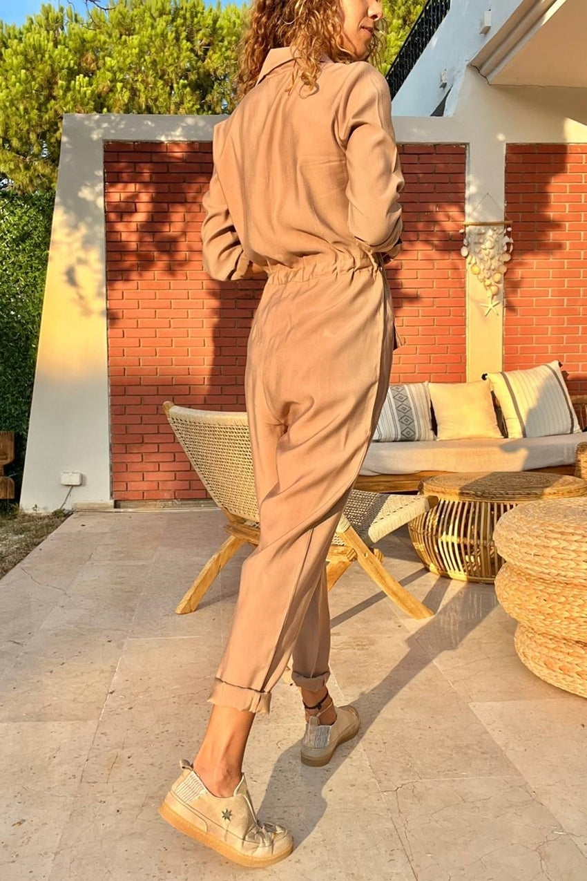 جمبسوت سفاري بحزام وجيب للنساء من GNS طراز Mink Airy Bst3164 - Blaine