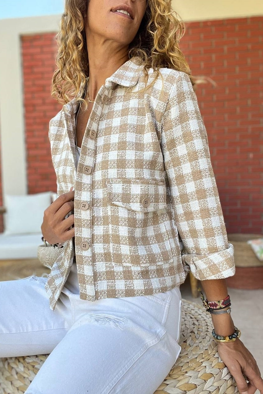 سترة نسائية من GNS مصنوعة من قماش المنك Chnl وأزرار وجيوب BST700-3540 - أوتاوا