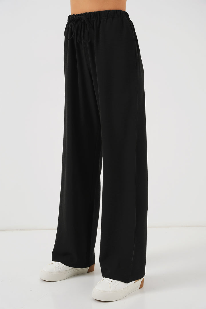 BGD Women Women's High Waist Wide Leg Pants - Black - Mooresville
