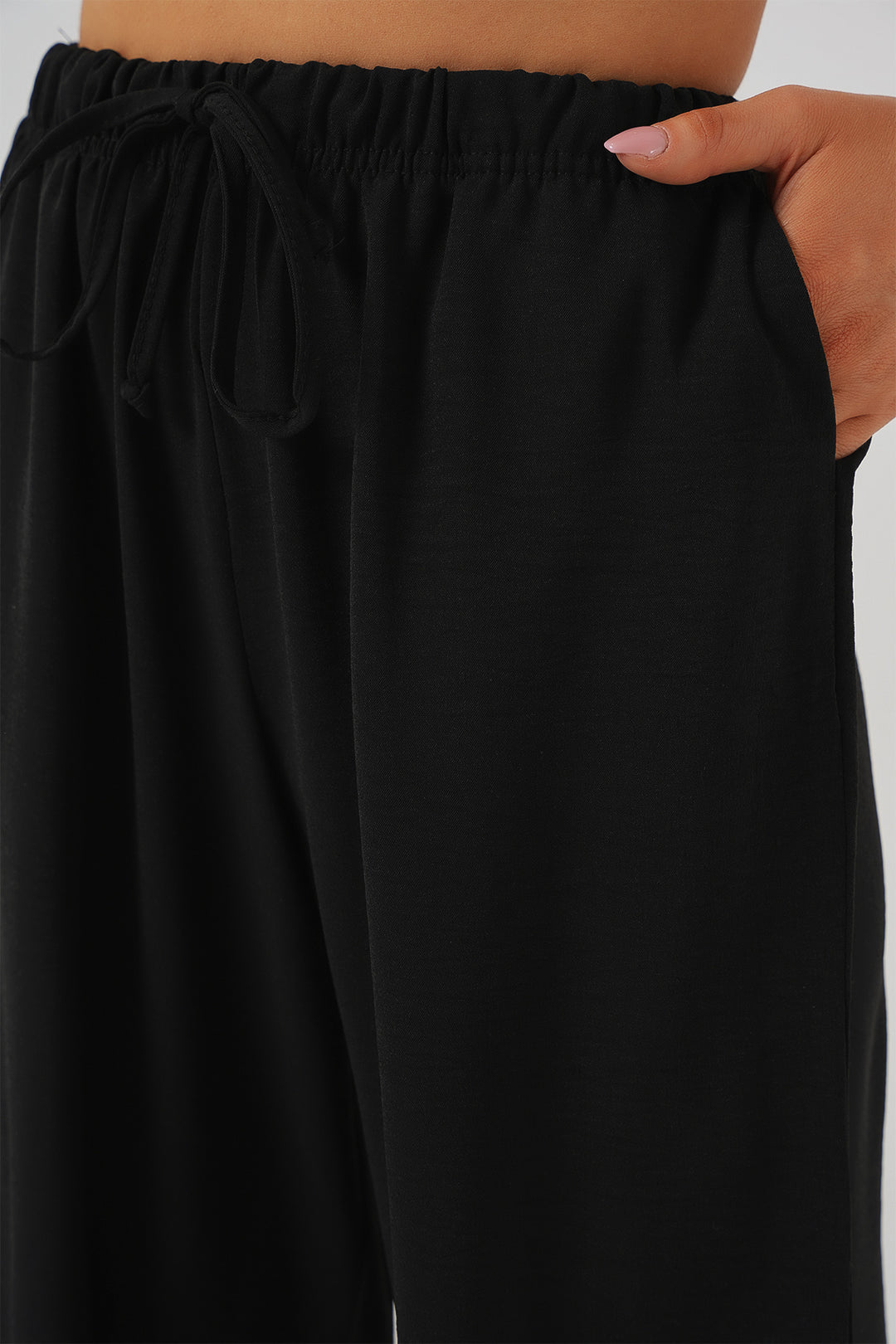 BGD Women Women's High Waist Wide Leg Pants - Black - Mooresville