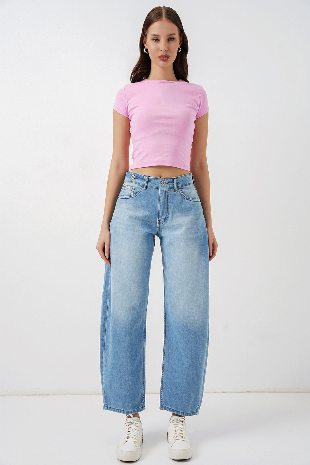 BGD Women Kadın Yüksek Bel Kot Pantolon 30081 - Açık Mavi - Hamilton